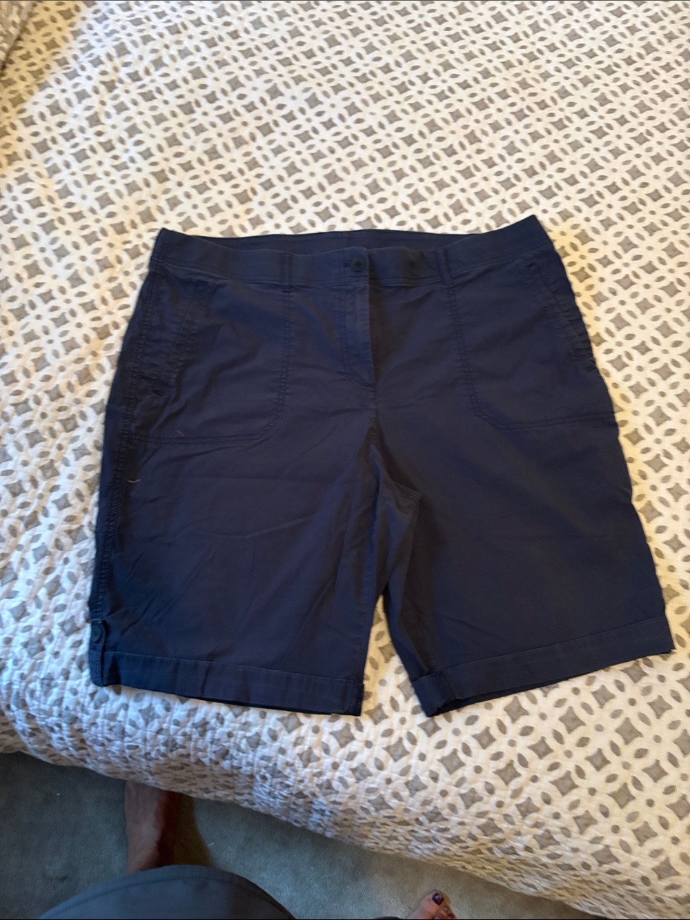 Chico's Dark Navy Bermuda Shorts